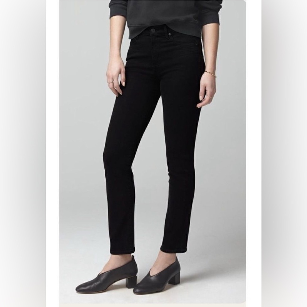 Citizens of Humanity Navy Harlow Ankle Mid Rise Slim Corduroy Jeans